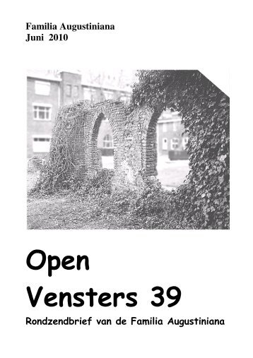 PDF-versie van Open Vensters 39 - Familia Augustiniana Nederland