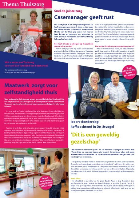 Thema Thuiszorg - de Swinhove Groep