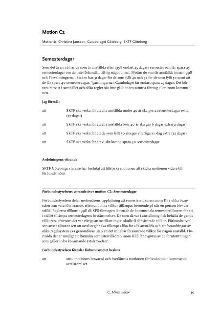 Motioner samt förbundsstyrelsens yttranden - Vision