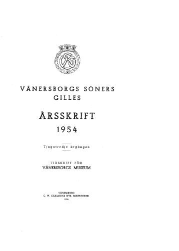 1954 - Vänersborgs Söners Gille
