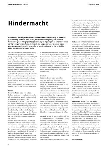 Limburgs Milieu nr. 3 2003 - Milieufederatie Limburg