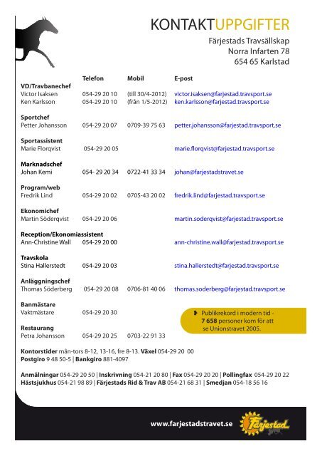 Ladda ner informationsbroschyr för hästägare - Färjestadstravet