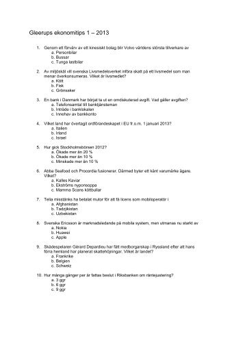 Gleerups ekonomitips 1 – 2013 - lab - Gleerups