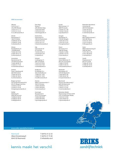 8. Hoe problemen oplossen - ERIKS Aandrijftechniek