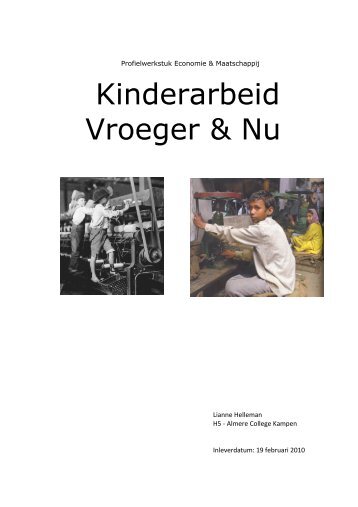 Kinderarbeid Vroeger & Nu - wereld voor kinderen - Opgroeien ...