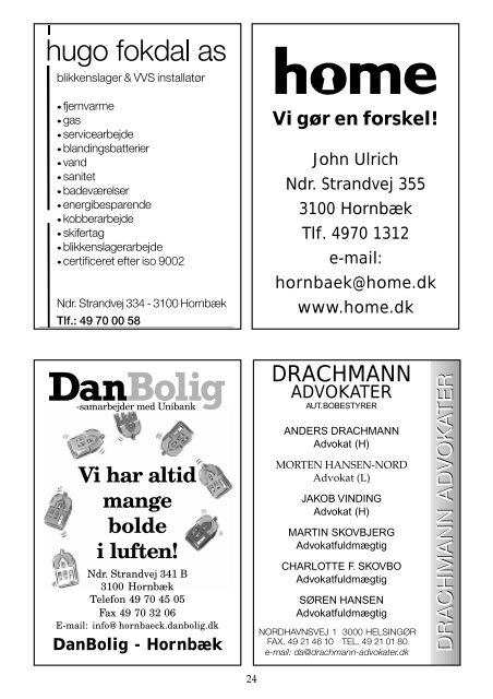 Hornbæk Idrætsforening Informerer - TIL 3100.DK