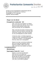 liturgie van deze dienst - Protestantse Gemeente Dronten