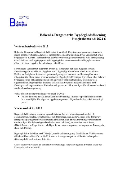 Top Five Verksamhetsberattelse Ideell Forening Story Medicine