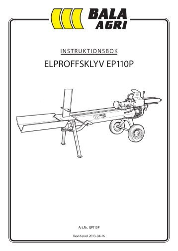 Elproffsklyv Ep110p - Bala Agri AB