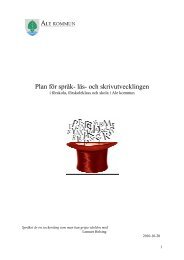 Plan för språk- läs- och skrivutvecklingen - Ale kommun