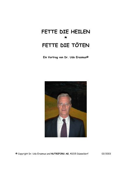 FET-TE DIE HEILEN - FETTE DIE TÖTEN