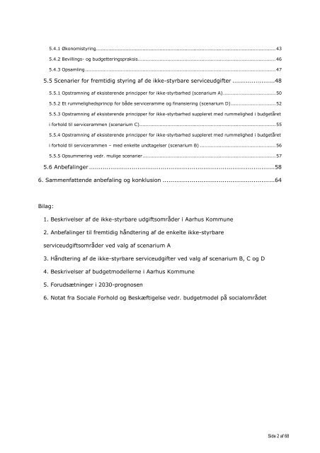 Analyse af budgetmodeller og ikke- styrbare udgifter i ... - Aarhus.dk