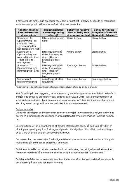 Analyse af budgetmodeller og ikke- styrbare udgifter i ... - Aarhus.dk