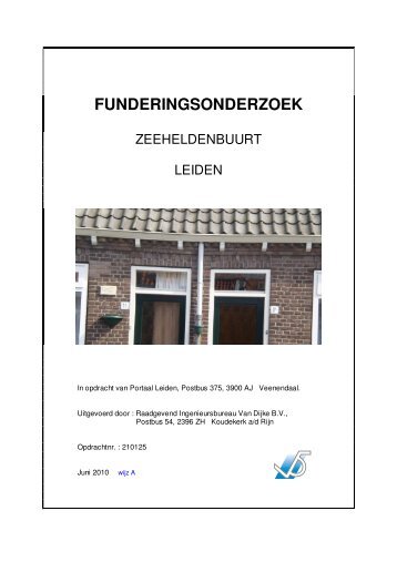 Funderingsonderzoek Van Dijke juni 2010 (pdf) - Portaal