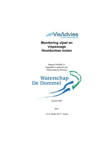 Monitoring vijzel en vispassage Hooidonkse molen - VisAdvies