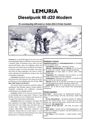 Informationsfolder om Lemuria - Rävspel