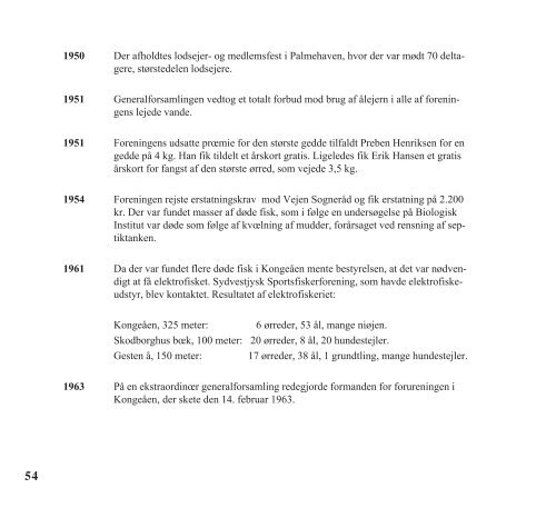 Vejen og Omegns Sportsfiskerforening VOSF 1947 - 1997