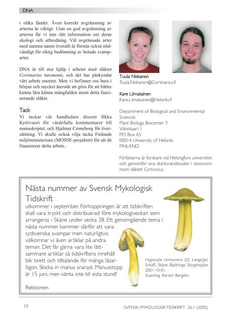 SMT 1-2005 - Sveriges Mykologiska Förening