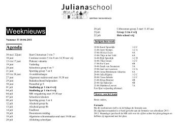 weeknieuws 33 10-06-2011 - Julianaschool