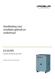 Handleiding voor installatie gebruik en onderhoud E3 GS/WS - Robur