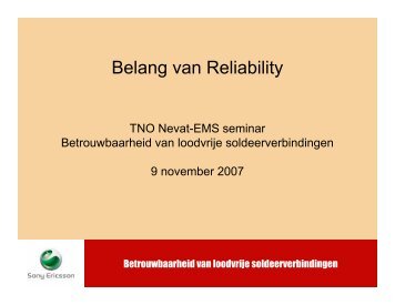 Belang van Reliability - Everything about reliability and ...