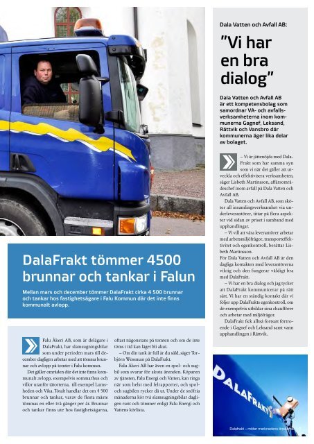 DalaFrakt – möter marknadens önskemål - DalaFrakt och Logistik AB