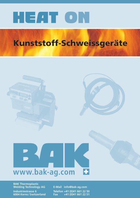Kunststoff-Schweissgeräte - BAK Thermoplastic welding technology