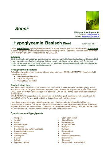 hypoglycemie dieet hypoglycemie dieet
