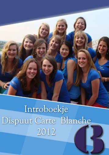 Colofon - Dispuut Carte Blanche
