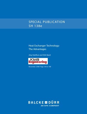 Heat Exchanger Technology: The Advantages - Balcke-Dürr