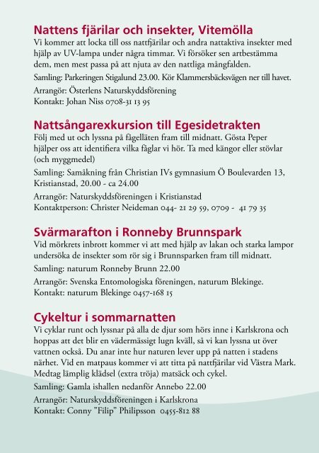 Folder Skåne Blekinge - Naturskyddsföreningen