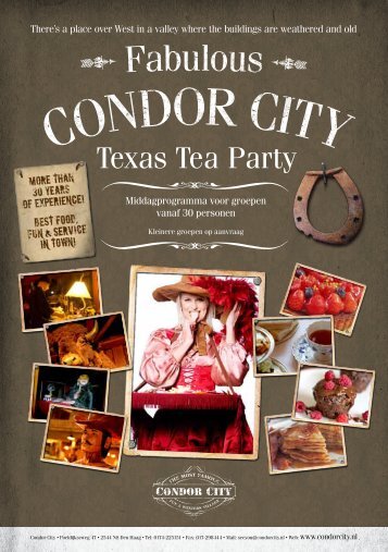 de Texas Tea Party brochure - Condor City Den Haag