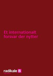 Et internationalt forsvar der nytter - Radikale Venstre