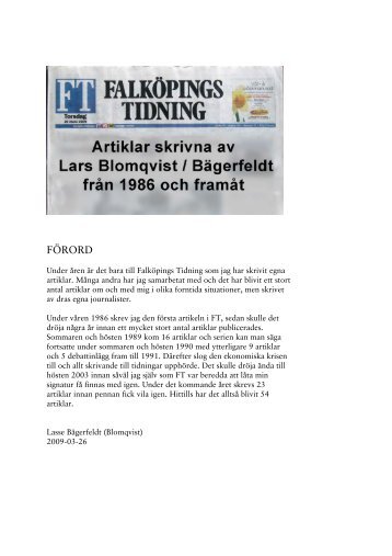 71 Falköpings Tidning - 54 artiklar - Radio Falköping 90,8