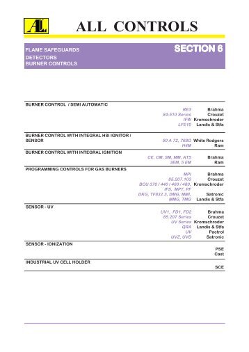 Industrial Gas Catalogue- Section 6-13 - All Controls