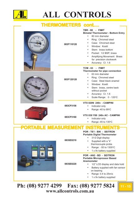 Industrial Gas Catalogue- Section 6-13 - All Controls