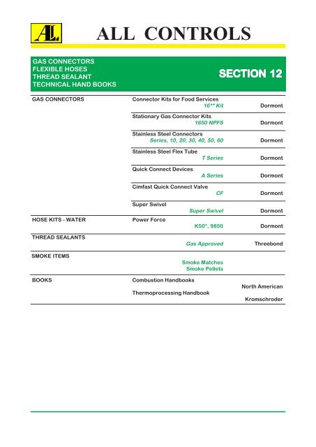 Industrial Gas Catalogue- Section 6-13 - All Controls