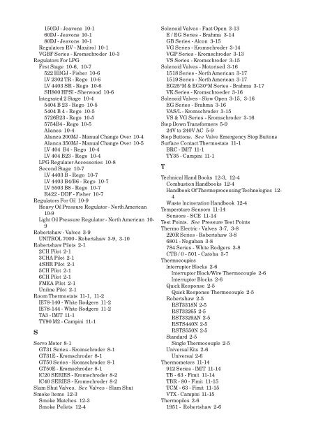 Industrial Gas Catalogue- Section 6-13 - All Controls