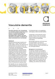 Vasculaire dementie.pdf - Alzheimer Nederland