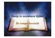 Hoop in onzekere tijden De tempel hersteld - agp internet