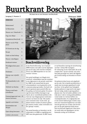 Buurtkrant februari 2009 - Boschveld Beweegt