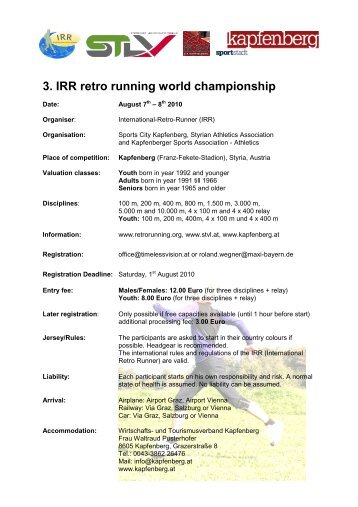 3. IRR retro running world championship