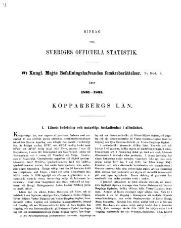 1891-1895 Kopparbergs län - Statistiska centralbyrån