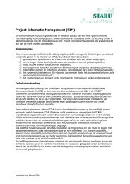 Project Informatie Management (PIM) - Stabu