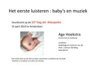 Het eerste luisteren : baby's en muziek - Ned.Ver.Audiologie