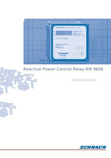 Reactive Power Control Relay RM 9606