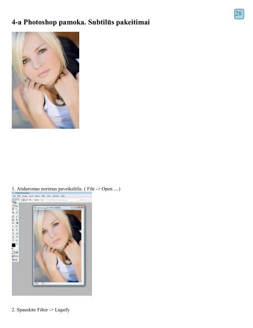 10-a Photoshop pamoka. Spec. efektai su nuotraukomis. Spalvotas ...