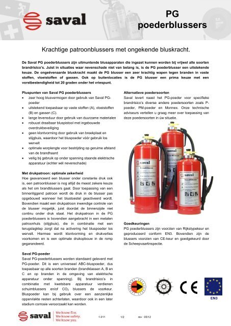 Poederblussers patroon geactiveerd - Saval Brandbeveiliging