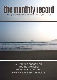 truth is god's truth paul the evangelist - Free Church of Scotland