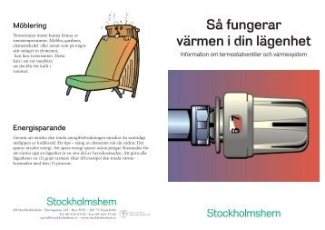 Så fungerar värmen i din lägenhet - Stockholmshem